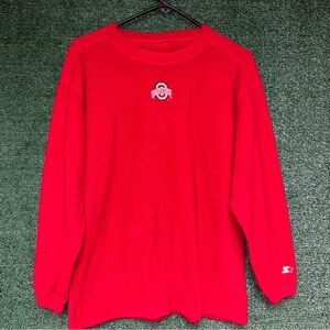 Ohio State University Red Fleece Starter Sweatshirt M College Football NCAA